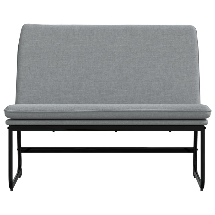 Bankje 100x75x76 cm stof lichtgrijs