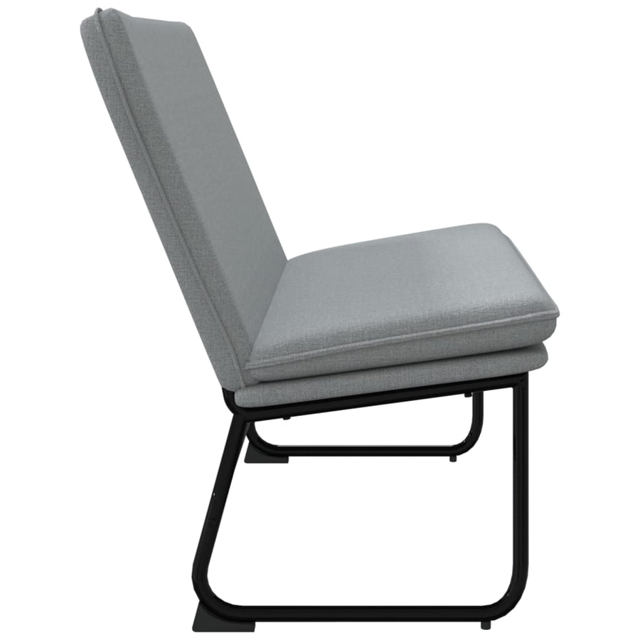 Bankje 100x75x76 cm stof lichtgrijs