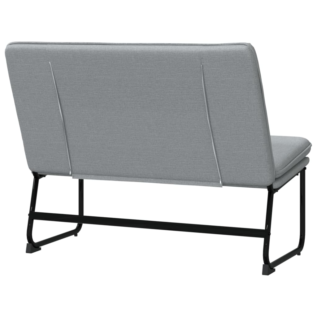 Bankje 100x75x76 cm stof lichtgrijs