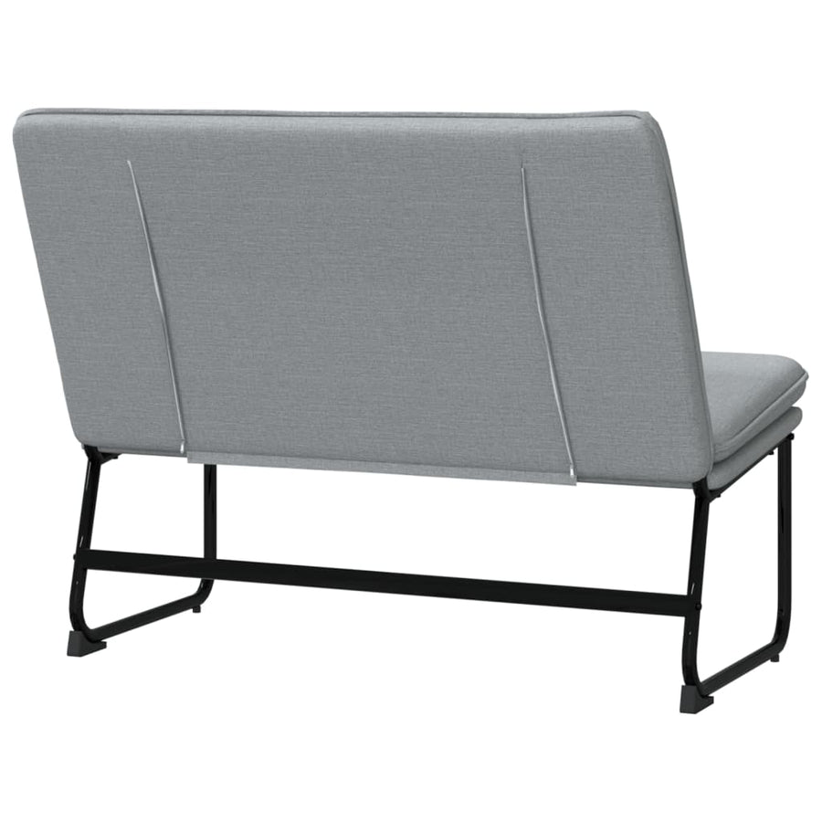 Bankje 100x75x76 cm stof lichtgrijs