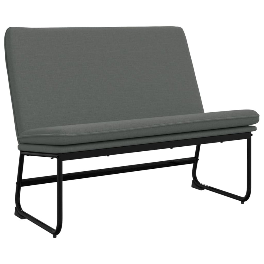 Bankje 100x75x76 cm stof donkergrijs