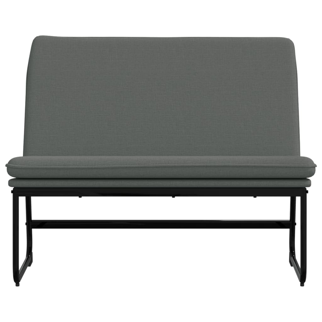 Bankje 100x75x76 cm stof donkergrijs