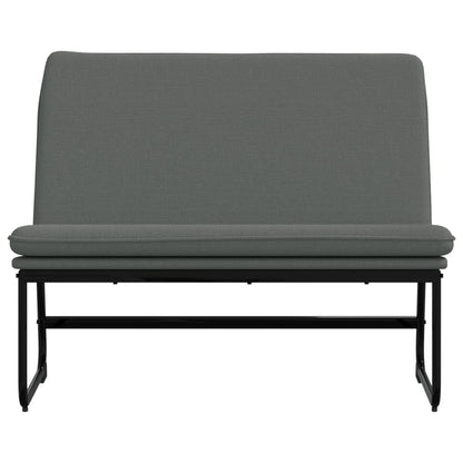 Bankje 100x75x76 cm stof donkergrijs