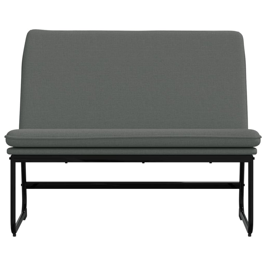 Bankje 100x75x76 cm stof donkergrijs