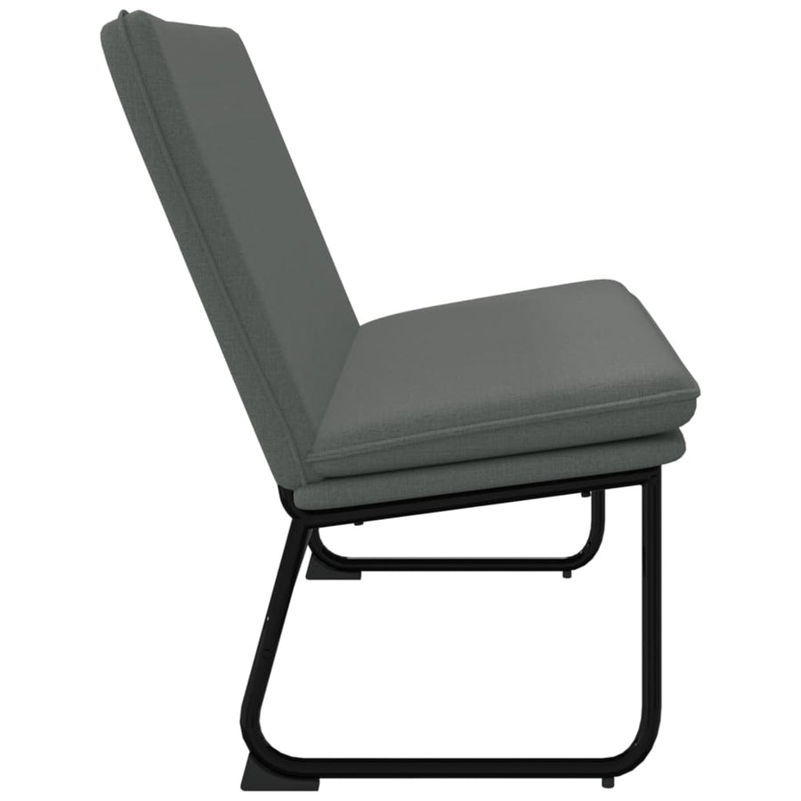 Bankje 100x75x76 cm stof donkergrijs