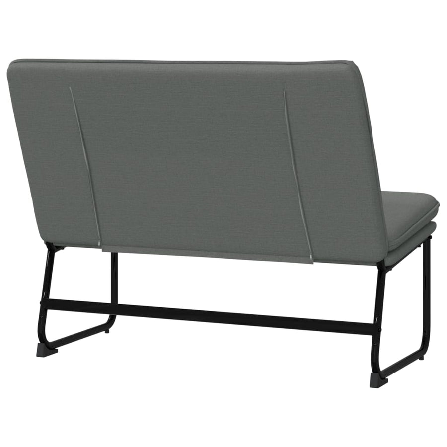 Bankje 100x75x76 cm stof donkergrijs