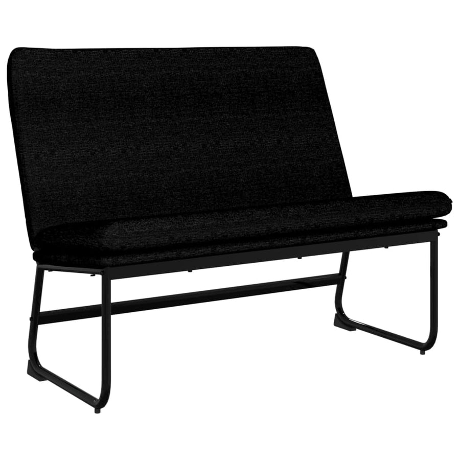 Bankje 100x75x76 cm stof zwart