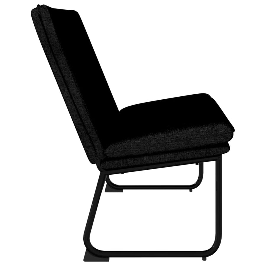 Bankje 100x75x76 cm stof zwart
