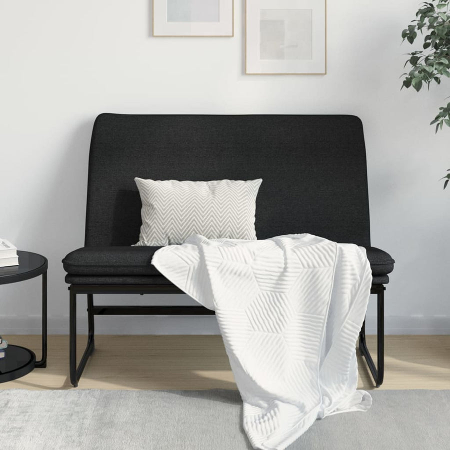Bankje 100x75x76 cm stof zwart