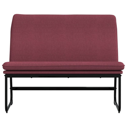 Bankje 100x75x76 cm stof wijnrood