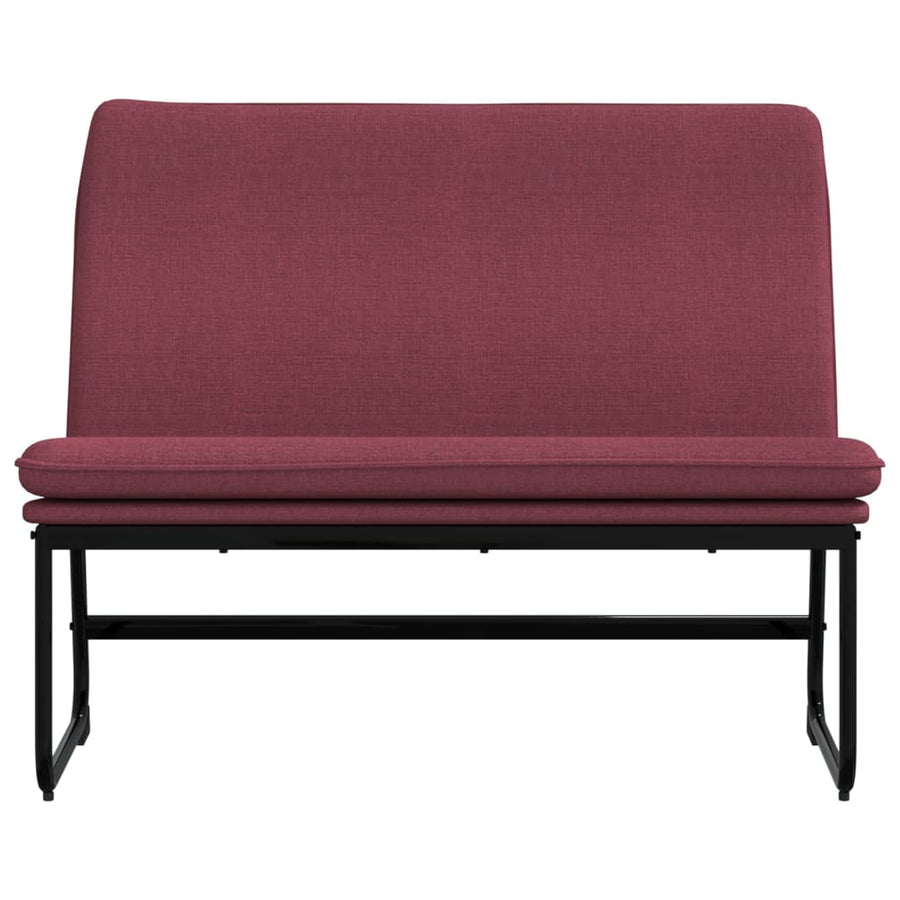 Bankje 100x75x76 cm stof wijnrood