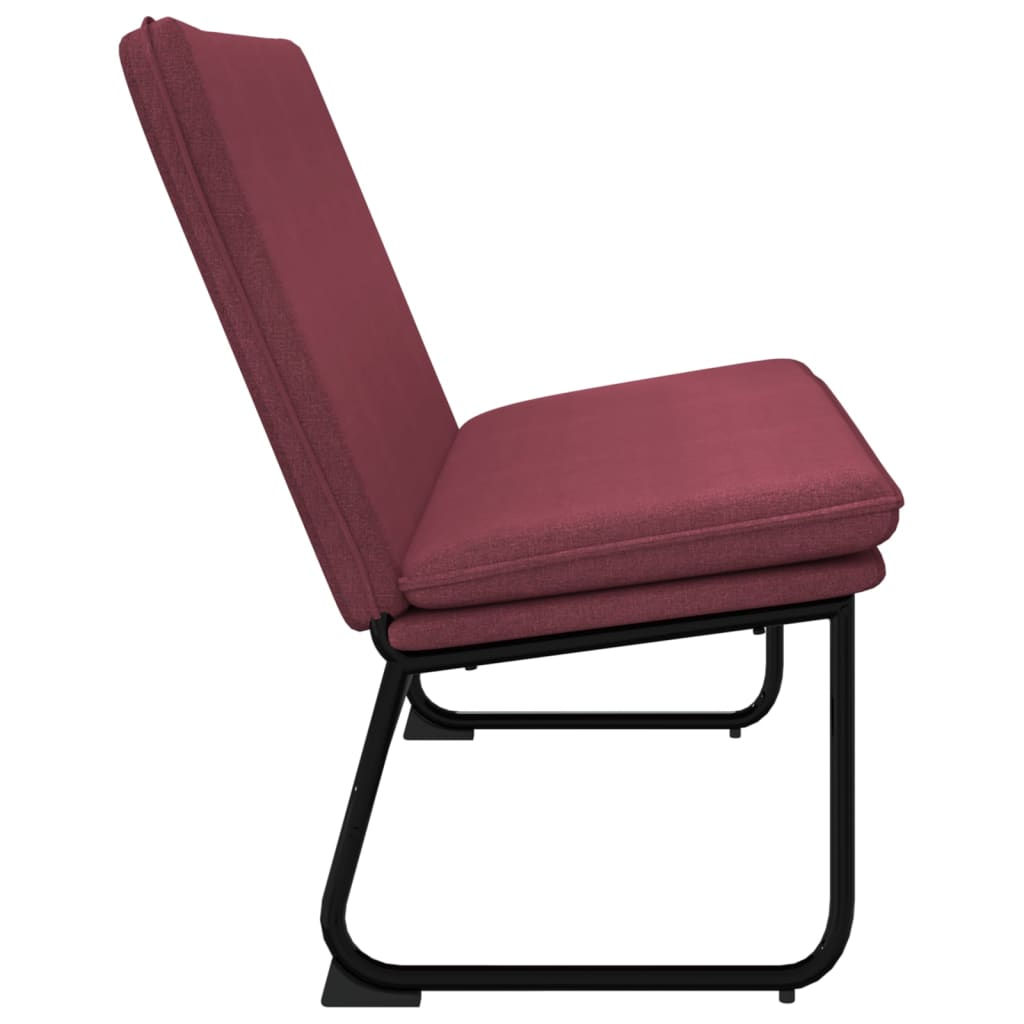 Bankje 100x75x76 cm stof wijnrood