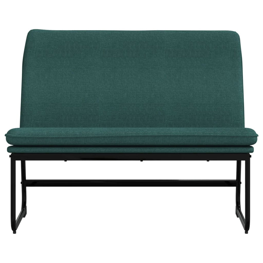 Bankje 100x75x76 cm stof donkergroen