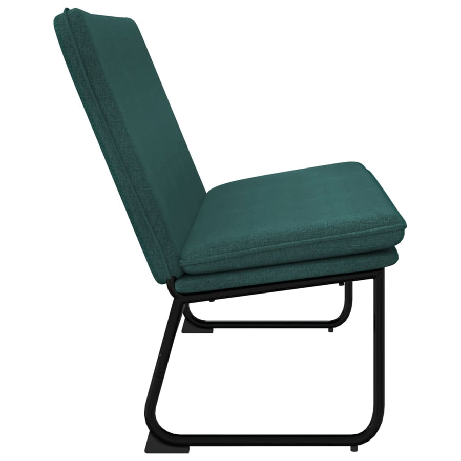 Bankje 100x75x76 cm stof donkergroen