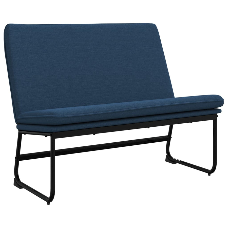 Bankje 100x75x76 cm stof blauw