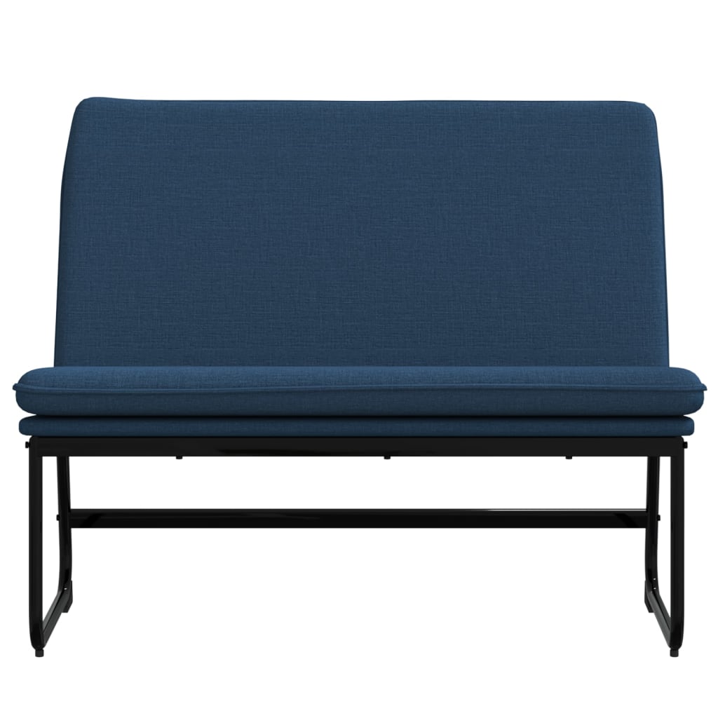 Bankje 100x75x76 cm stof blauw