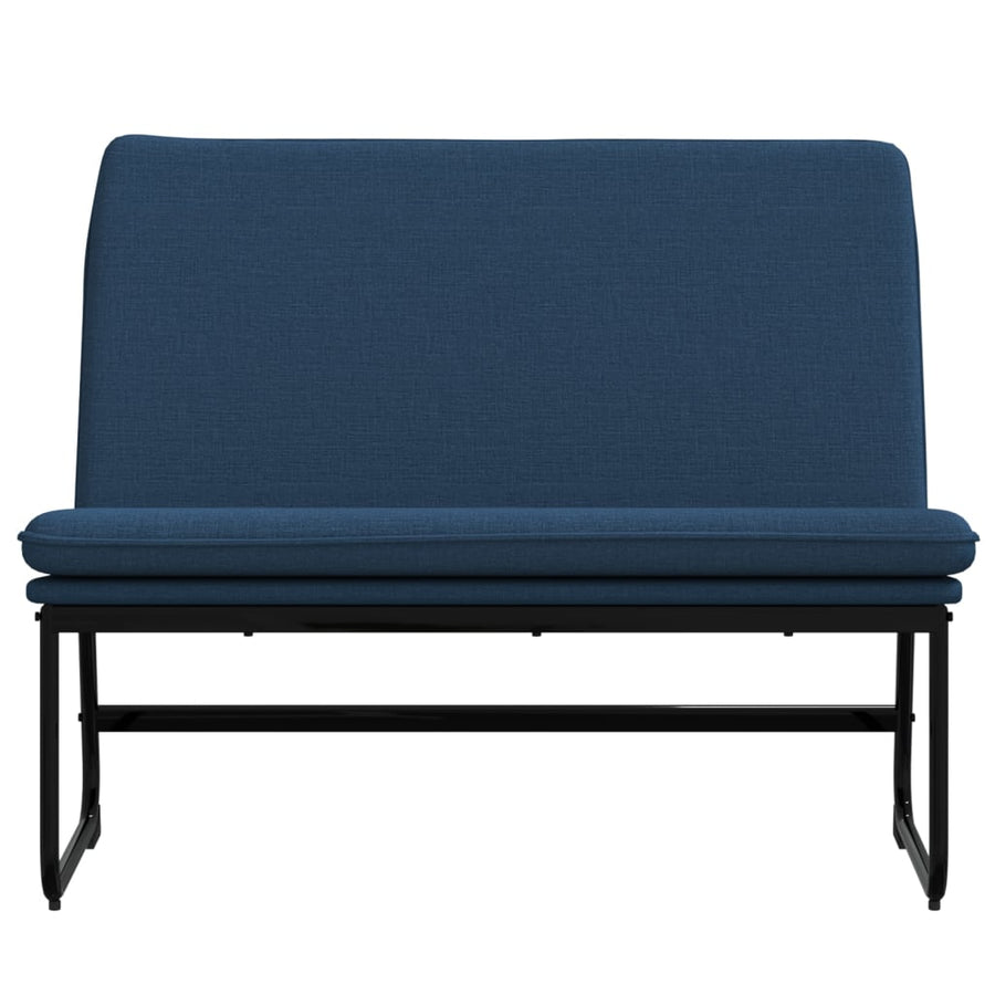 Bankje 100x75x76 cm stof blauw