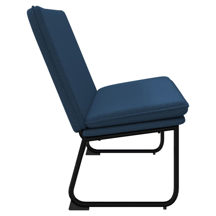 Bankje 100x75x76 cm stof blauw