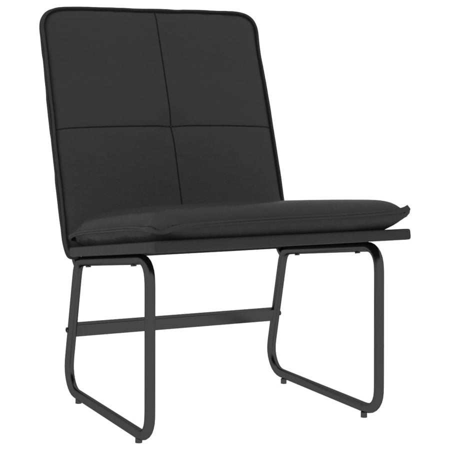 Loungestoel 54x75x76 cm kunstleer zwart