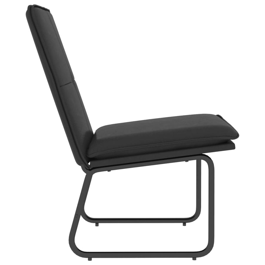 Loungestoel 54x75x76 cm kunstleer zwart