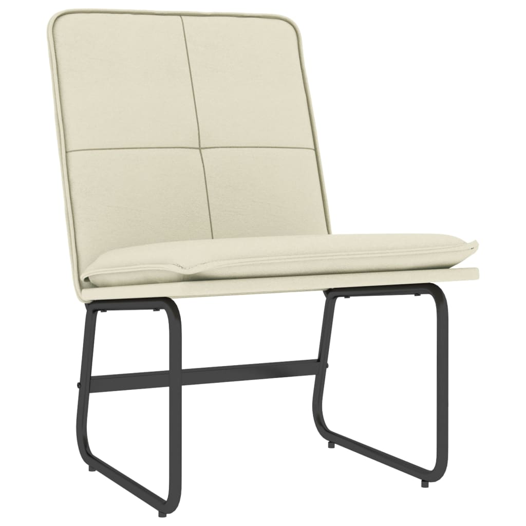 Loungestoel 54x75x76 cm kunstleer crèmekleurig