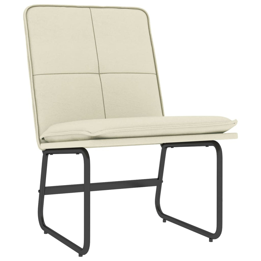 Loungestoel 54x75x76 cm kunstleer crèmekleurig