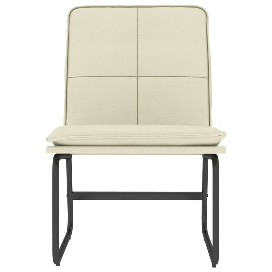 Loungestoel 54x75x76 cm kunstleer crèmekleurig