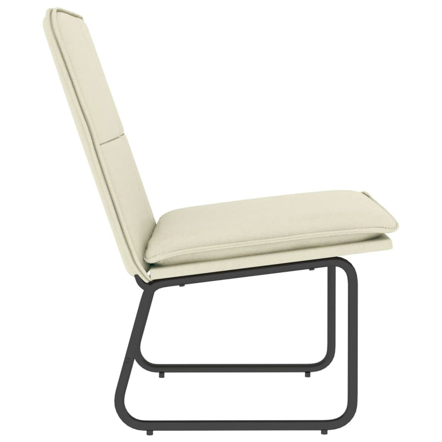 Loungestoel 54x75x76 cm kunstleer crèmekleurig