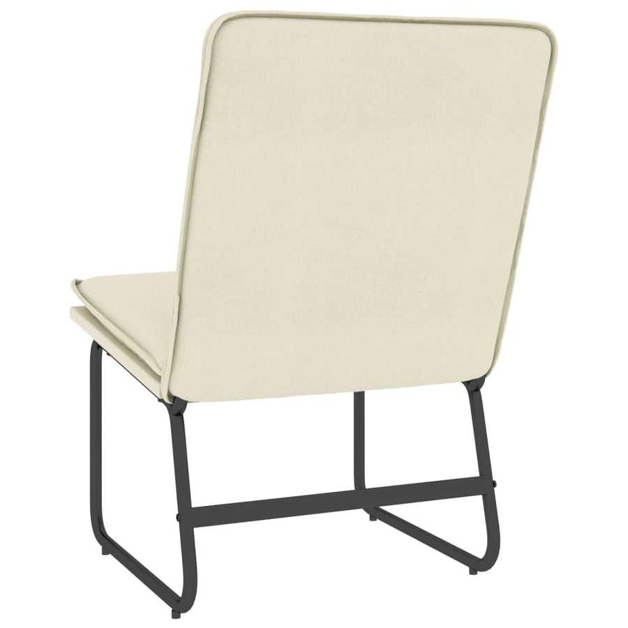 Loungestoel 54x75x76 cm kunstleer crèmekleurig