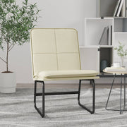 Loungestoel 54x75x76 cm kunstleer crèmekleurig
