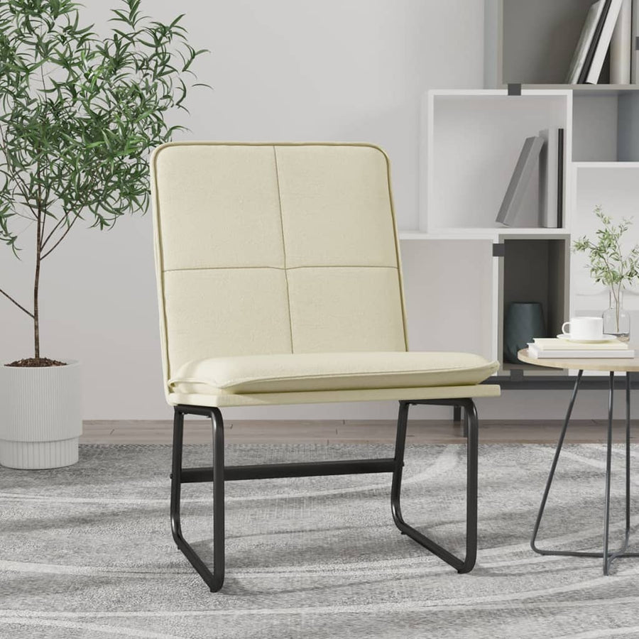 Loungestoel 54x75x76 cm kunstleer crèmekleurig