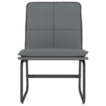 Loungestoel 54x75x76 cm kunstleer grijs
