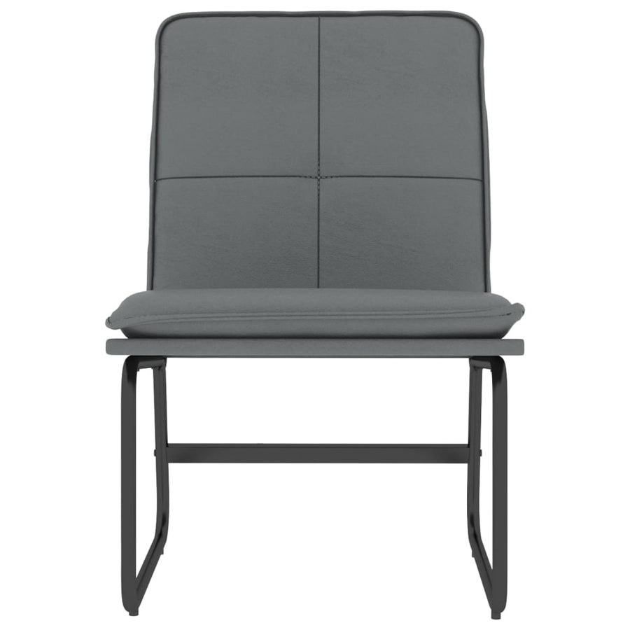 Loungestoel 54x75x76 cm kunstleer grijs