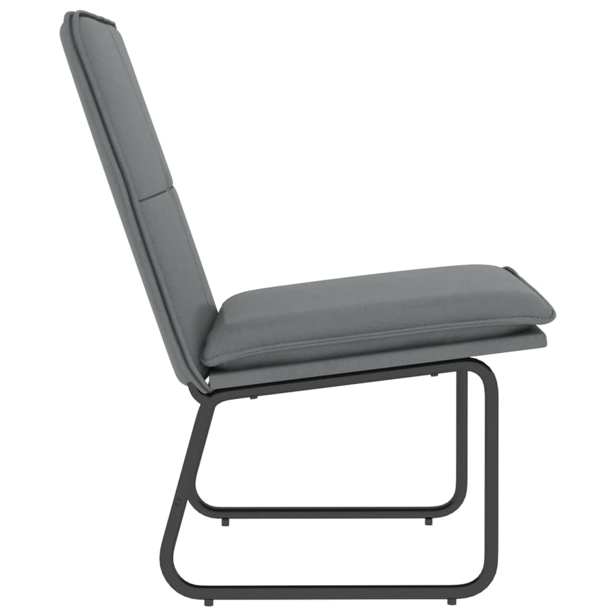 Loungestoel 54x75x76 cm kunstleer grijs
