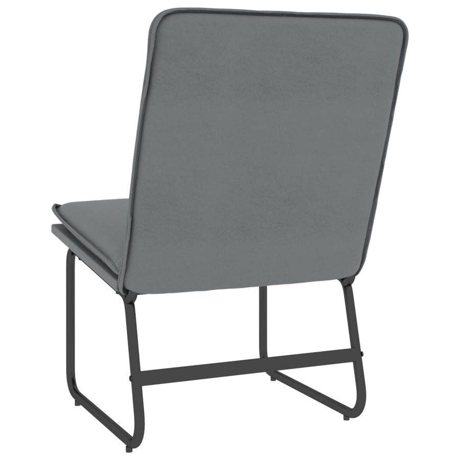 Loungestoel 54x75x76 cm kunstleer grijs