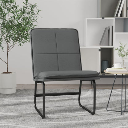 Loungestoel 54x75x76 cm kunstleer grijs