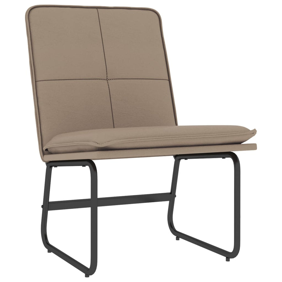 Loungestoel 54x75x76 cm kunstleer cappuccinokleurig