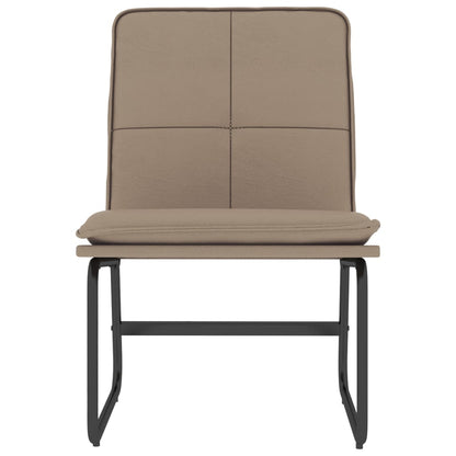 Loungestoel 54x75x76 cm kunstleer cappuccinokleurig