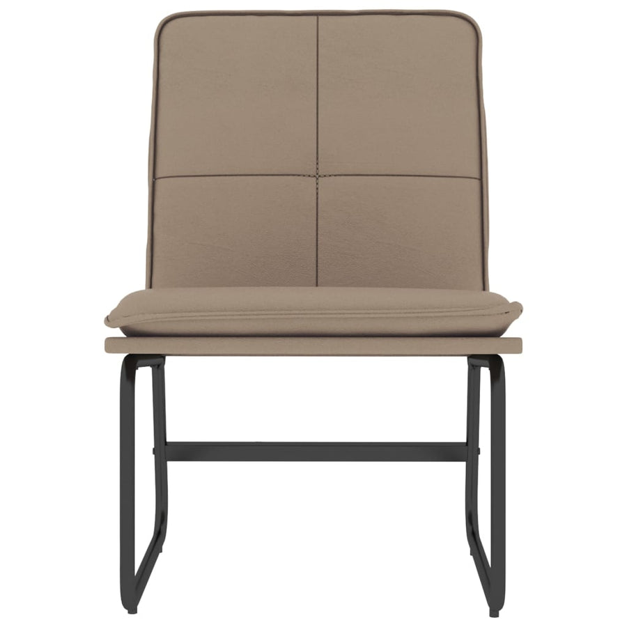Loungestoel 54x75x76 cm kunstleer cappuccinokleurig