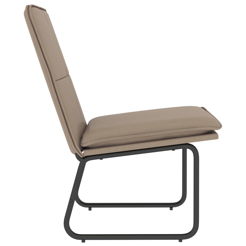 Loungestoel 54x75x76 cm kunstleer cappuccinokleurig