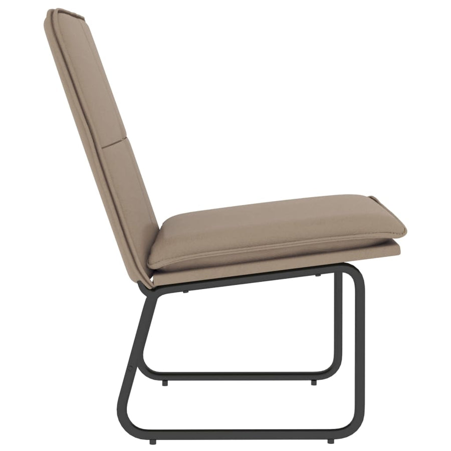 Loungestoel 54x75x76 cm kunstleer cappuccinokleurig