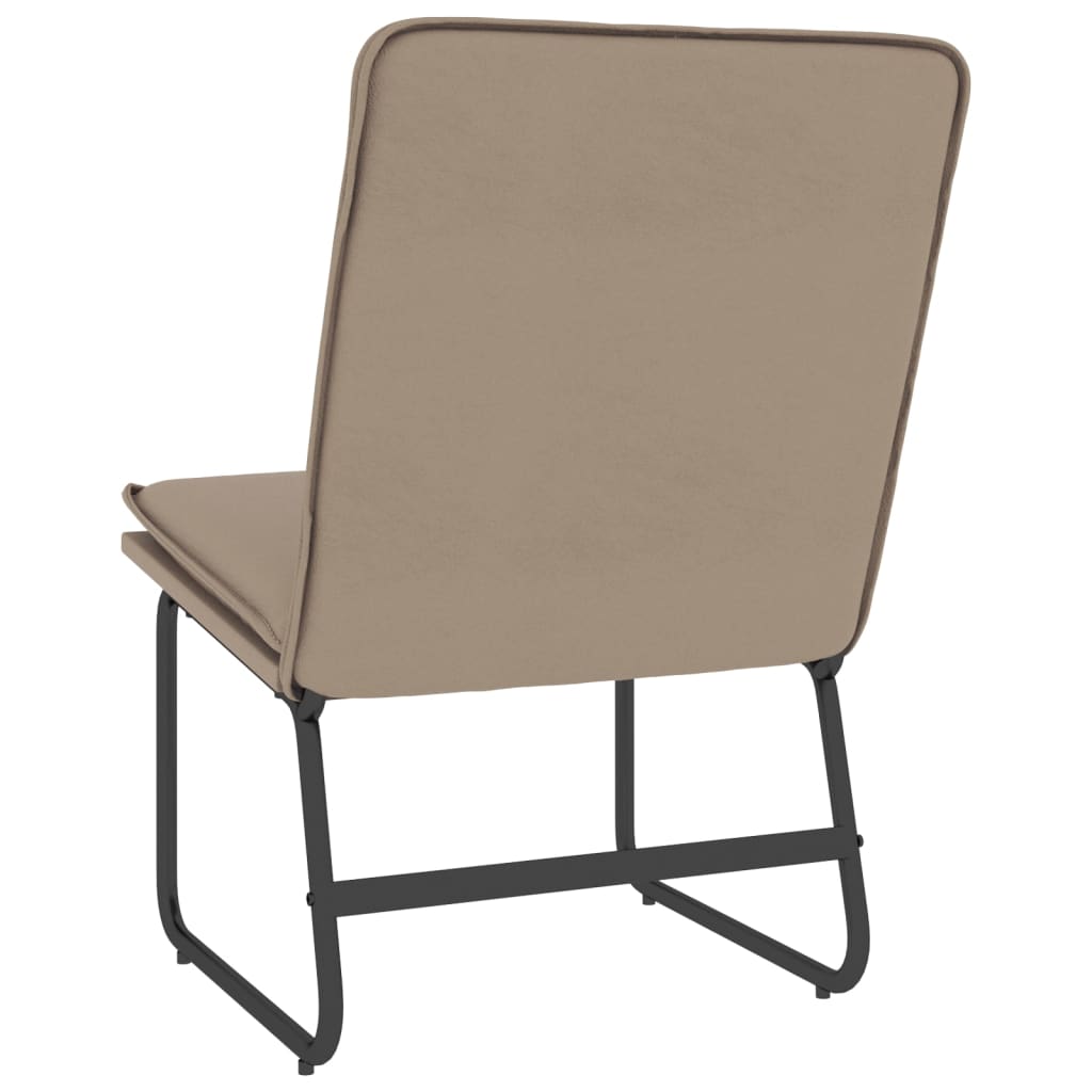Loungestoel 54x75x76 cm kunstleer cappuccinokleurig
