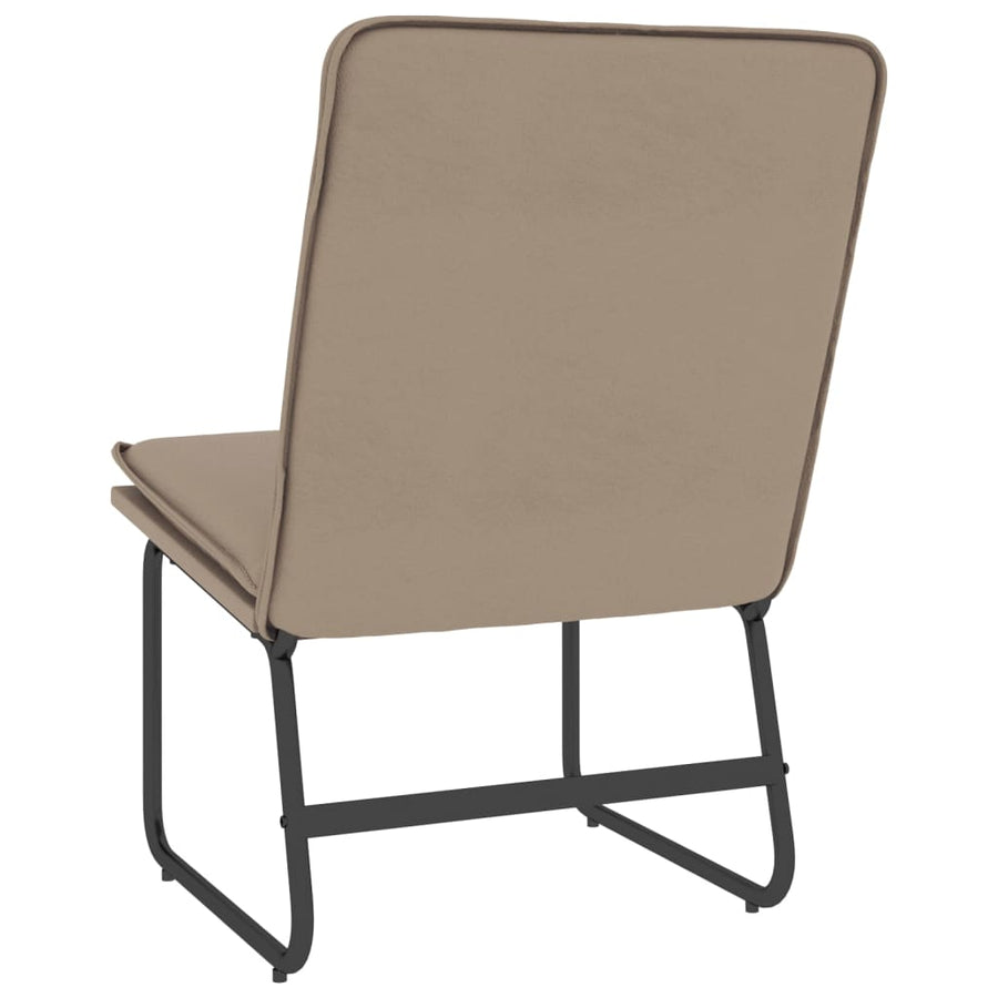 Loungestoel 54x75x76 cm kunstleer cappuccinokleurig