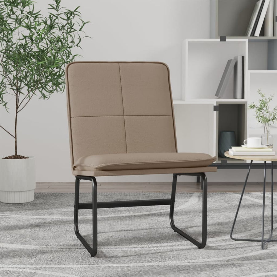 Loungestoel 54x75x76 cm kunstleer cappuccinokleurig