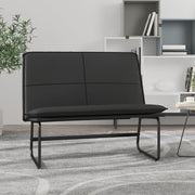 Bankje 100x75x76 cm kunstleer zwart