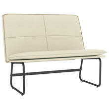 Bankje 100x75x76 cm kunstleer crèmekleurig