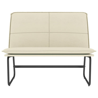 Bankje 100x75x76 cm kunstleer crèmekleurig