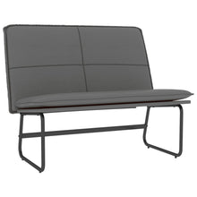 Bankje 100x75x76 cm kunstleer grijs