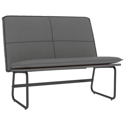 Bankje 100x75x76 cm kunstleer grijs