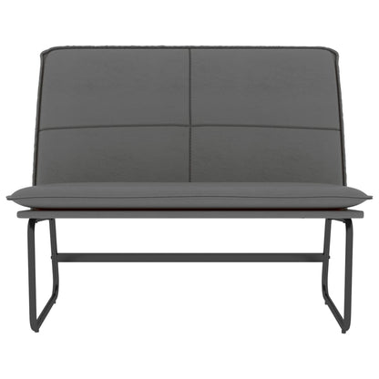 Bankje 100x75x76 cm kunstleer grijs